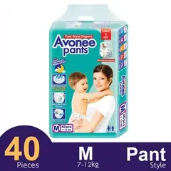 Avonee Pants System Baby Daiper (M Size) (7-12kg) (40Pcs) - Rokomari